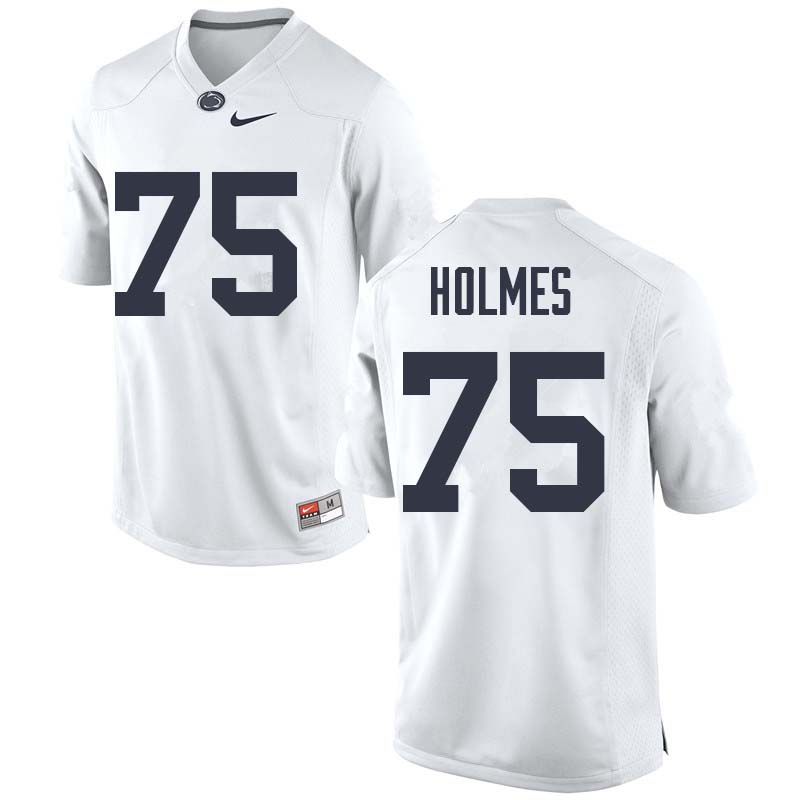 NCAA Nike Men's Penn State Nittany Lions Deslin Holmes #75 College Football Authentic White Stitched Jersey FUR0898QE